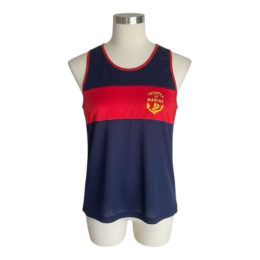 🪖 Soviet-Inspired USSR Red‎ Navy Mesh Tank Top XL